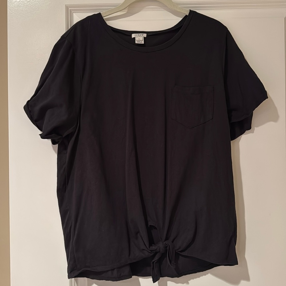 J. Crew Tie Waist Pocket Tee